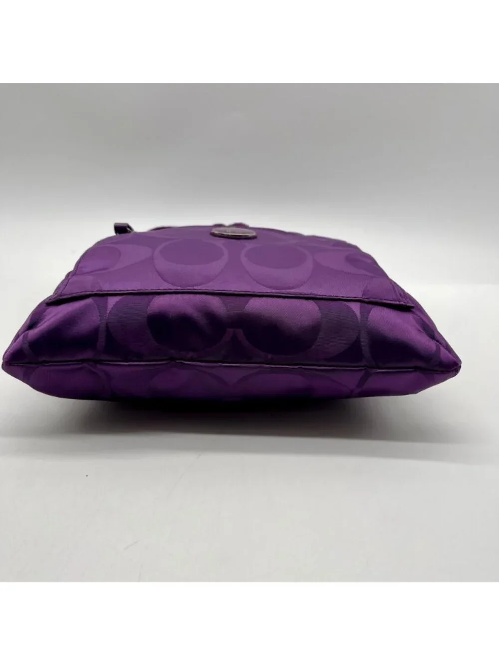 Coach Purple Monogram Print Nylon Crossbody